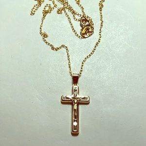 Cross & Necklace 💥 10k solid gold💥 great deal